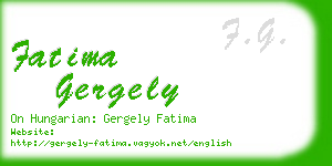 fatima gergely business card